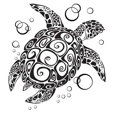 Sea Turtle Design Water Transfer Temporary Tattoo(fake Tattoo) Stickers NO.11662